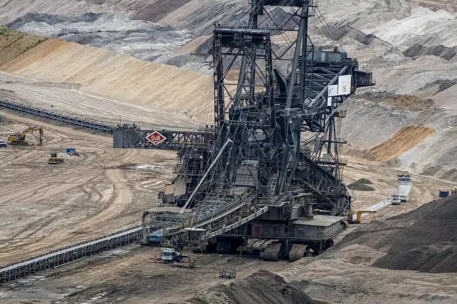 Bucket-wheel excavator at an open-pit mine
